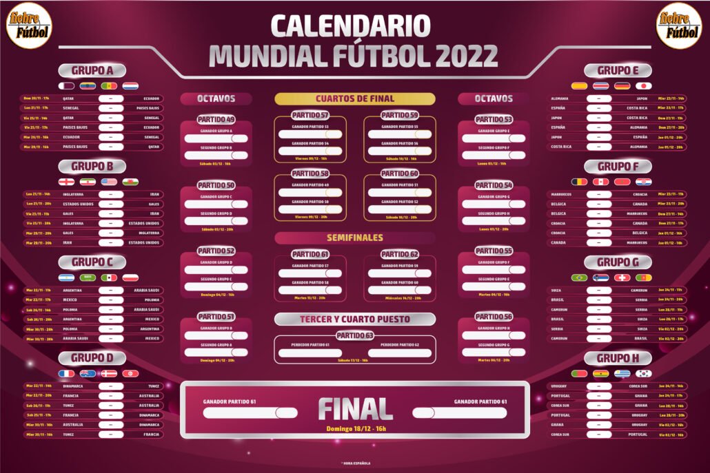Fiel Mansión Ciro Calendario Mundial Fútbol Qatar 2022 